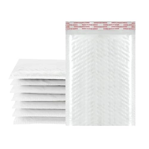 versandtaschen Luftpolsterumschläge, weißer Schaumstoff, Poly-Mailer, selbstklebende Verpackung(18x23cm 30PCS) von HNULGVI