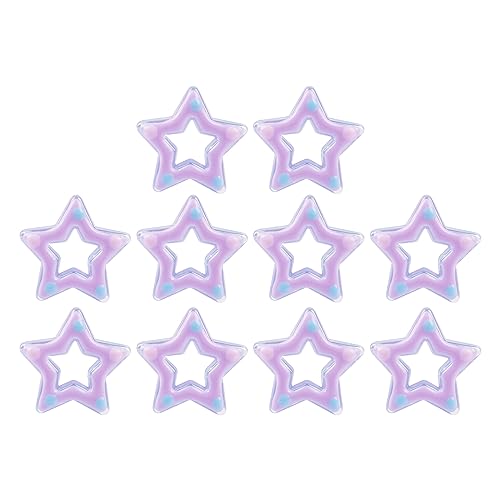 10 Stück leuchtende fünfzackige Stern-Freundschaftskettenperlen, Acryl-Perlenmaterial, Schmuckzubehör für Frauen, Acryl-Perlen von HNsdsvcd