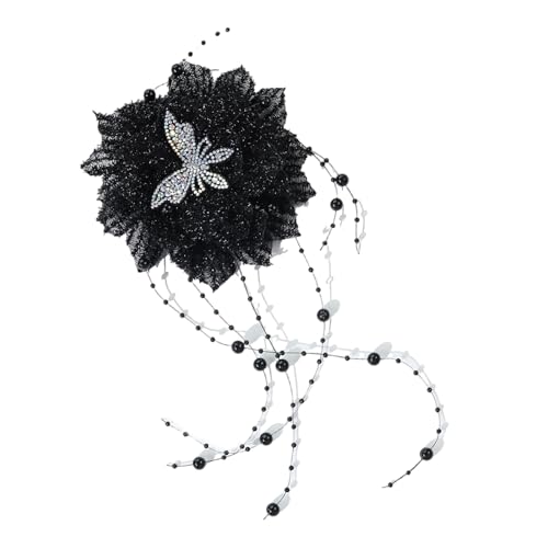 15 cm 3D-Schmetterlings-Blumen-Applikation für handgemachtes Abendkleid, Nähblume für Kleid, Corsage, Aufnähen, Applikation von HNsdsvcd