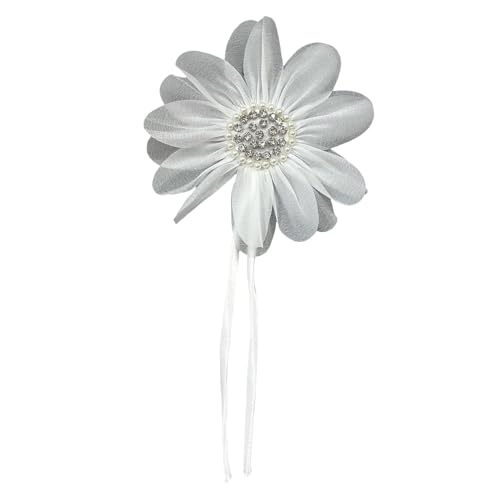 19 cm Strass-3D-Blumen-Applikation für handgefertigte Hochzeitskleid, Nähblume für Kleid, Corsage, Kostüm, Nähen auf Applikation von HNsdsvcd