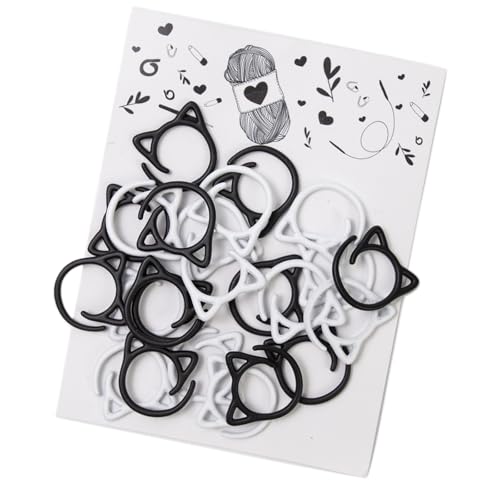 24 Pcs Katzen Geformte Nähmarkierungen Metall Cotchet Locking Stichmarkierungen Ringe Zum Stricken Von Häkeln des Handwerks Projektstich Marker 24 Pcs Katzen Geformte Nähmarkierungen Metall Cotchet Locking Stichmarkierungen Ringe Zum Stricken Von Häkeln des Handwerks Projektstich Marker von HNsdsvcd