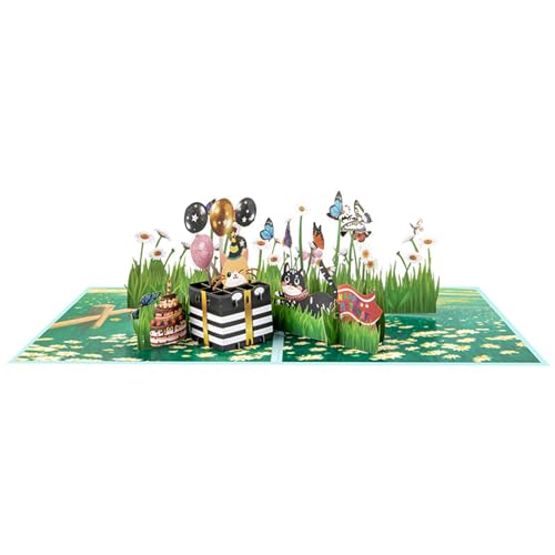 3D-Popup-Grußkarte mit Schmetterlings-Motiv, Pop-Up-Karte mit Umschlag und Notiz für die meisten Anlässe von HNsdsvcd