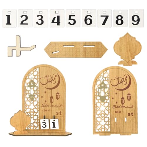 Festival Countdown Kalender Festival Dekorationen Holz Eid Mubaraks Kalender Ornament Dekorationen Festival von HNsdsvcd