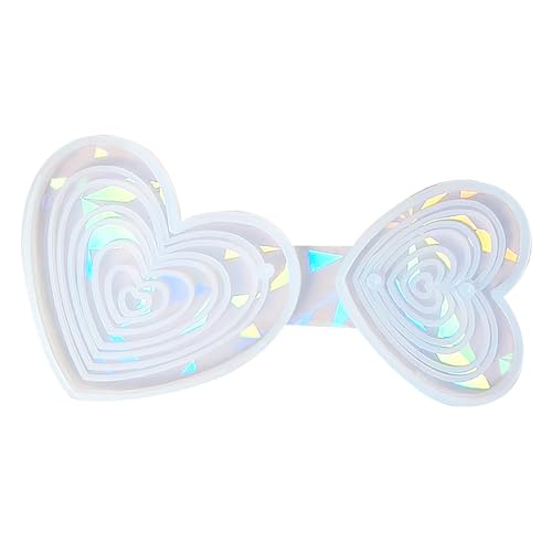 Flexible Kristallschmuck-Gussform aus Silikon, überlappendes Herz, Epoxidharz, für Anhängerherstellung, handgefertigt Flexible Kristallschmuck-Gussform aus Silikon, überlappendes Herz, Epoxidharz, für Anhängerherstellung, handgefertigt von HNsdsvcd