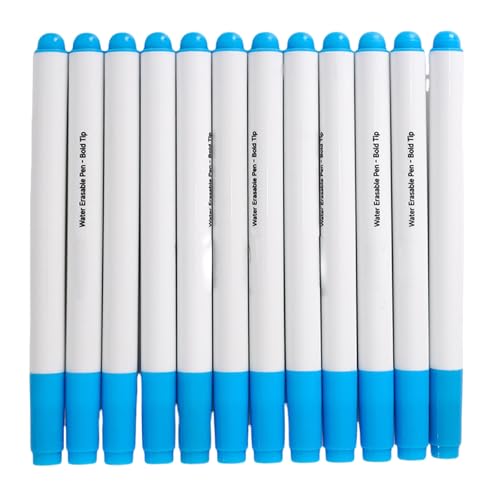 HNsdsvcd 12 Stück/Set Stoffmarker, wasserlöslicher Stift, löschbarer Stoffstift, temporäre Markierungsstifte zum Nähen, Quilten, Sticken von HNsdsvcd