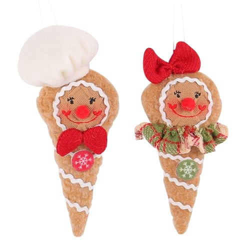 HNsdsvcd 2pcs Weihnachtsgingerbreads Mann Plüschpuppen Paar Hand Festival Figur Kollektible Ornamente Saisonal Home Decors Festival Tischdekoration von HNsdsvcd