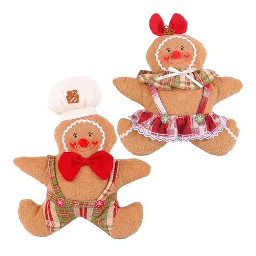HNsdsvcd 2pcs Weihnachtsgingerbreads Mann Plüschpuppen Paar Hand Festival Figur Kollektible Ornamente Saisonal Home Decors Festival Tischdekoration HNsdsvcd 2pcs Weihnachtsgingerbreads Mann Plüschpuppen Paar Hand Festival Figur Kollektible Ornamente Saisonal Home Decors Festival Tischdekoration von HNsdsvcd