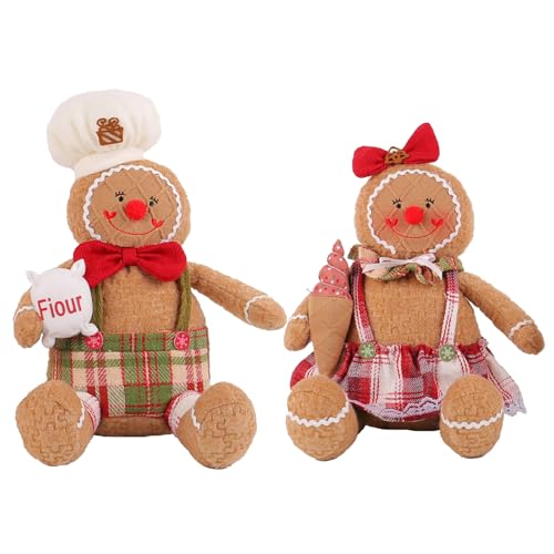 HNsdsvcd 2pcs Weihnachtsgingerbreads Mann Plüschpuppen Paar Hand Festival Figur Kollektible Ornamente Saisonal Home Decors Festival Tischdekoration HNsdsvcd 2pcs Weihnachtsgingerbreads Mann Plüschpuppen Paar Hand Festival Figur Kollektible Ornamente Saisonal Home Decors Festival Tischdekoration von HNsdsvcd