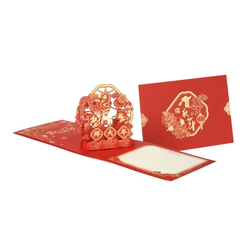HNsdsvcd 3D Popup Chinesische Neujahrskarte 2025 Jahr Der Schlangengrußkarte Mit Umschlag Handgefertigt Für Spring Festival HNsdsvcd 3D Popup Chinesische Neujahrskarte 2025 Jahr Der Schlangengrußkarte Mit Umschlag Handgefertigt Für Spring Festival von HNsdsvcd