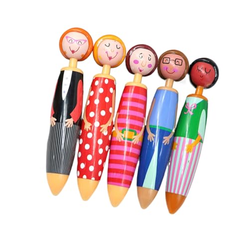 HNsdsvcd 5 Stück glatter Schreibstift Kreative Puppen Kugelschreiber 0,7 mm einziehbarer Kugelschreiber für Schule Büro von HNsdsvcd