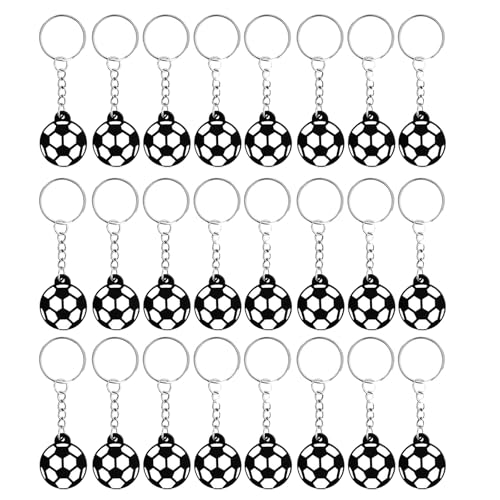 HNsdsvcd Bulk 24 Teile Miniaturen Fußballschlüsselringe Stilvolle Fußballform Schlüsselbeutelzubehört HNsdsvcd Bulk 24 Teile Miniaturen Fußballschlüsselringe Stilvolle Fußballform Schlüsselbeutelzubehört von HNsdsvcd