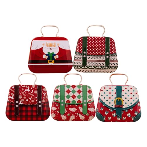 HNsdsvcd Festival Metal Box Mit Traging Handy Stylish Festival Tin Box Große Tragbare Weihnachtsorganisatoren Süßer Weihnachtspunkt Accessoire von HNsdsvcd