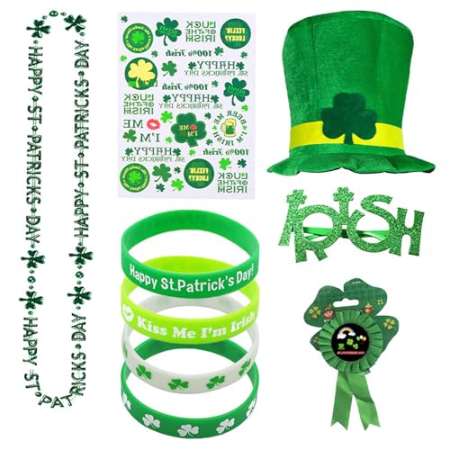 HNsdsvcd Festival-Tag-Outfit-Set für Erwachsene, grünes Themen-Halsketten-Accessoire, Festival-Tag-Outfit-Set für Erwachsene, Party-Kostüm von HNsdsvcd