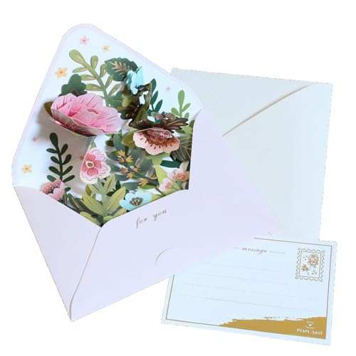 HNsdsvcd Festliche 3D Blumengrußkarte Handgefertigt Mit Liebe Zum Detail Popup Card Für Share Wärme Und Glücks Geschenkkarte von HNsdsvcd