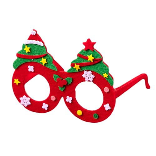 HNsdsvcd Kreative Weihnachtskostüm-Brillenrahmen, 5 Stück, lustiger Cartoon-Weihnachtsmann, Rentier, Schneemann, Brillenrahmen für Feiern, Weihnachtsfeierzubehör von HNsdsvcd