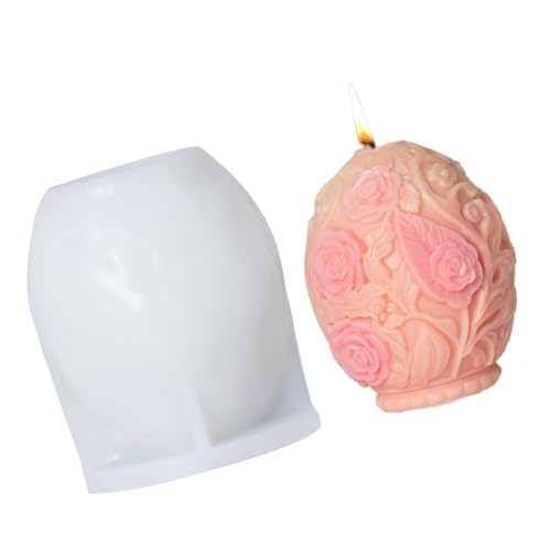 HNsdsvcd Ostereier-Formen aus Silikon, Rosen-Motiv, Ornament-Formen, Epoxidharz-Formen, Gießformen HNsdsvcd Ostereier-Formen aus Silikon, Rosen-Motiv, Ornament-Formen, Epoxidharz-Formen, Gießformen von HNsdsvcd