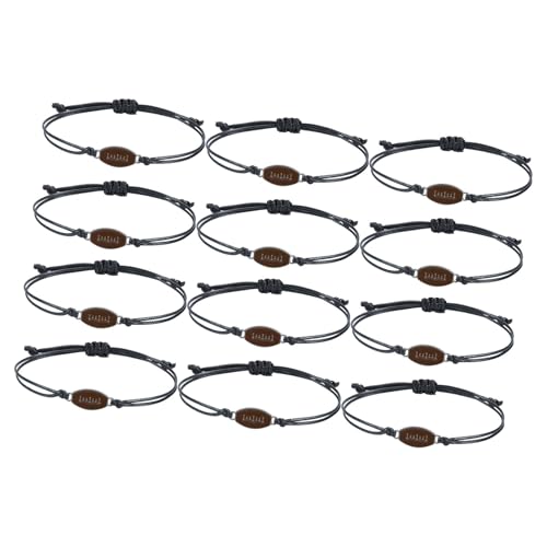 HNsdsvcd Packung mit 12 Sport-Motto-Partys mit Armbändern und kleinem Fußball aus Legierung, für Geburtstage und Teamtreffen von HNsdsvcd