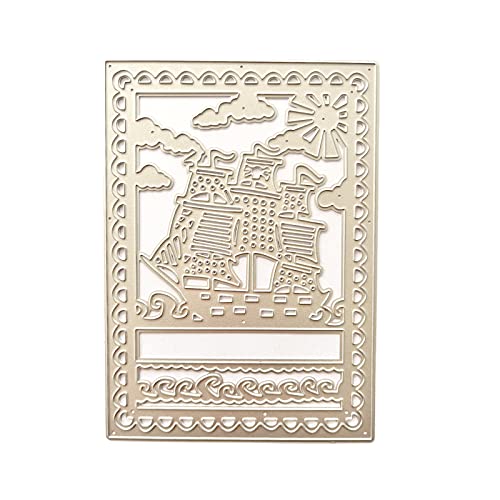 HNsdsvcd Potala Metall-Stanzschablone für Bastelarbeiten, Karbonstahl, Prägeschablone, Scrapbooking, für Karten, Stanzformen von HNsdsvcd