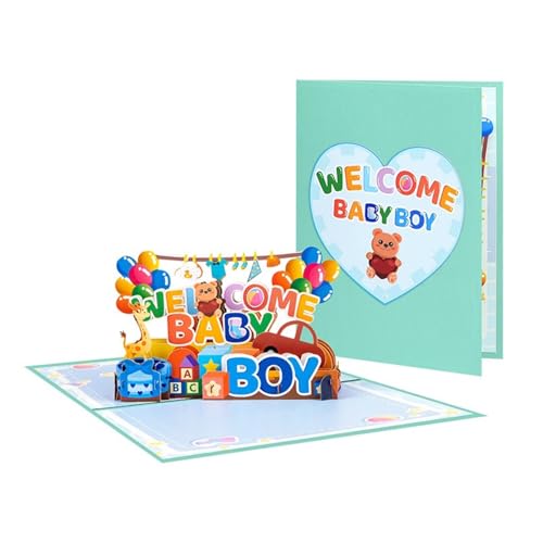 HNsdsvcd Sweet 3D Celebration Grußkarte Elegante Neue Baby Ankündigung 3D Popup Karte Für Glückwünsche Wünsche von HNsdsvcd