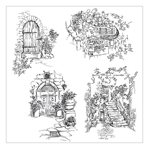 HNsdsvcd Transparente Silikonstempel, Haus-Silikon-Stempel, Scrapbooking-Schablone für Kinder, Kartenherstellung, DIY, Scrapbooking, Kunst, Prägung, Schablonen für Erwachsene, wiederverwendbar von HNsdsvcd