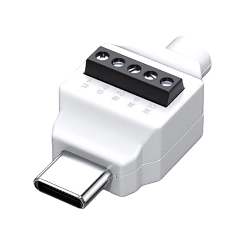 HNsdsvcd USB Typ C Männlich Bis 5pin/4Pin Klemme Lötloser Stecker Für Schnelle Verkabelung Und Gerätereparatur Nur Supprt 65W Ladung USB C Lotless Stecker HNsdsvcd USB Typ C Männlich Bis 5pin/4Pin Klemme Lötloser Stecker Für Schnelle Verkabelung Und Gerätereparatur Nur Supprt 65W Ladung USB C Lotless Stecker von HNsdsvcd
