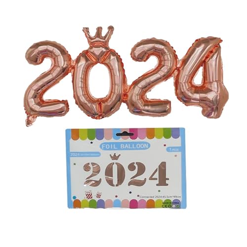 Hochwertiger Folienballon 2024, Abschluss-Ballon 2024, verleiht jedem Anlass festliche Atmosphäre, starkes und leichtes Aluminiummaterial von HNsdsvcd