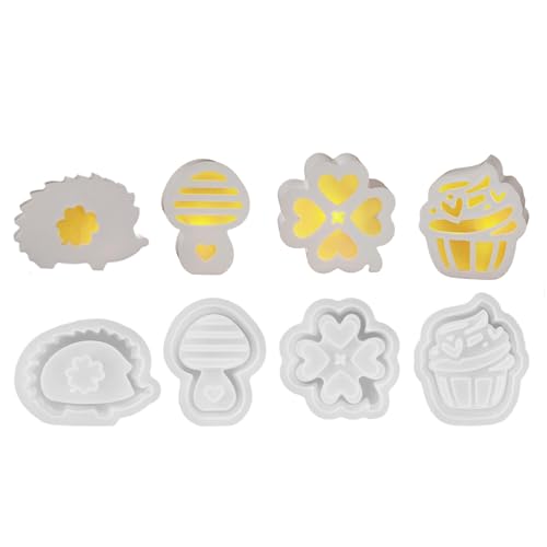 Hohlausleitende Kerzenform Flexible Silikonatmosphären Lampe Silhouetten Formform Gips Ornament Form Schmuck Makingwerkzeug Beton Gipsform Set Set Set von HNsdsvcd