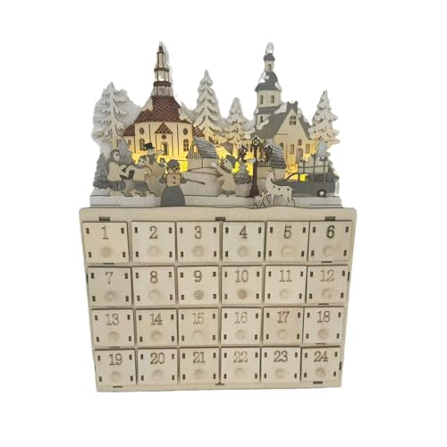 Holz LED Beleuchteter Adventskalender mit 24 Schubladen Countdown Kalender Desktop Dekoration Einzigartige Weihnachtsfeiertage Holz LED Beleuchteter Adventskalender mit 24 Schubladen Countdown Kalender Desktop Dekoration Einzigartige Weihnachtsfeiertage von HNsdsvcd