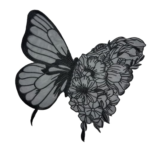 Meshes Schmetterlings-Patches mit detaillierter Stickerei, Mode-Enthusiasten-Aufnäher für einzigartige Kleidungsdekoration von HNsdsvcd