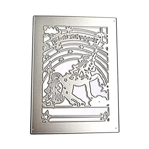 Metall-Stanzformen "Happy Birthday", Pferd, für Sammelalben, Papierkarten, geprägt, dekoratives Kunsthandwerk von HNsdsvcd