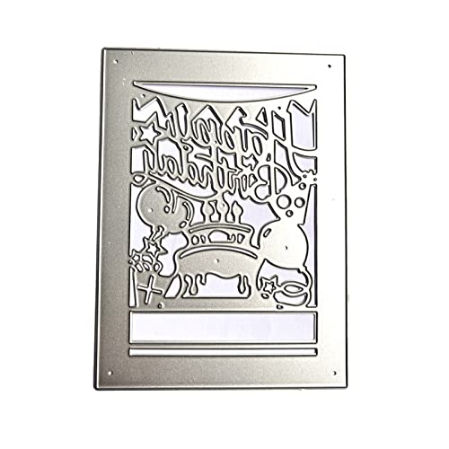 Metall-Stanzschablone, Karbonstahl, "Happy Birthday", Ballon-Stanzformen, handgefertigte Schablone für Scrapbook von HNsdsvcd