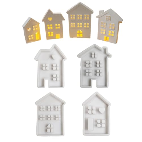 Set Von 4 Multifunktionalen Silikonhaus Formform Kerzenformen Seife Formen Hausform Crafting Formen Epoxidharzformen Silikonform Set Set Set Von 4 Multifunktionalen Silikonhaus Formform Kerzenformen Seife Formen Hausform Crafting Formen Epoxidharzformen Silikonform Set Set von HNsdsvcd