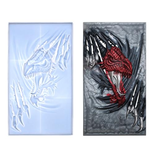 Silikonform mit 3D-Drachen, Wanddekoration, Epoxidharz, Ornament, Wohnzimmer, Desktop-Dekorationen Silikonform mit 3D-Drachen, Wanddekoration, Epoxidharz, Ornament, Wohnzimmer, Desktop-Dekorationen von HNsdsvcd