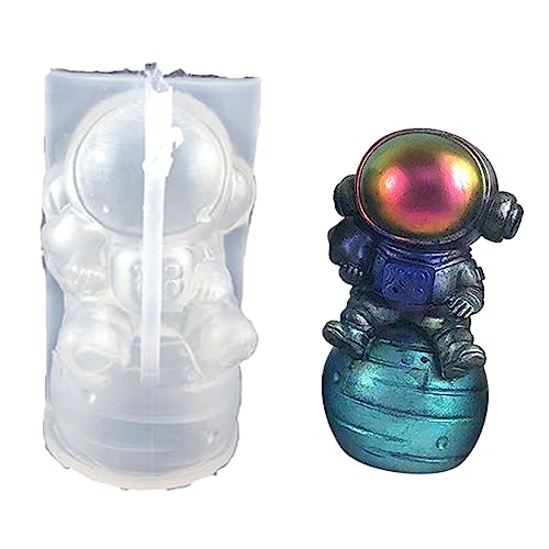 Silikonform mit 3D-Kristall-Astronauten-Ornamenten, geeignet für Epoxidharz, DIY, Basteln, Schmuckherstellung, Heimdekoration, Astronautenform für Harzguss von HNsdsvcd