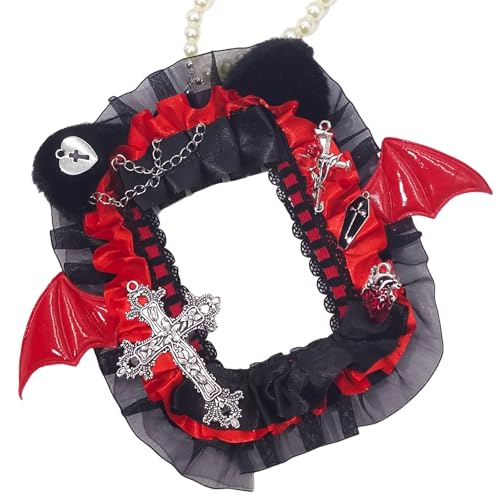 Teufel Fledermausflügel Photokardhalter Schlüsselbund Anhänger Pec Lace Ribbon Photocard Protector Sleeve Photo Card Hülle Für Bag Charme von HNsdsvcd