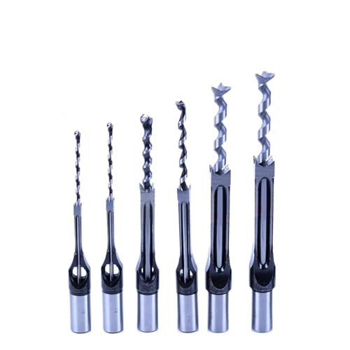 Vierkantlochbohrer-Set, 6-teilig, HSS-Holzbearbeitungswerkzeuge, verschiedene Größen für verschiedene Projekte Vierkantlochbohrer-Set, 6-teilig, HSS-Holzbearbeitungswerkzeuge, verschiedene Größen für verschiedene Projekte von HNsdsvcd