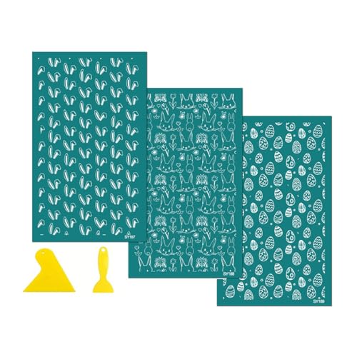 Wiederverwendbare Siebdruck-Schablonen Ostern Siebdruck-Schablonen Ohrringe Maschen Transfers Schablonen für Bastelarbeiten Wiederverwendbare Siebdruck-Schablonen Ostern Siebdruck-Schablonen Ohrringe Maschen Transfers Schablonen für Bastelarbeiten von HNsdsvcd
