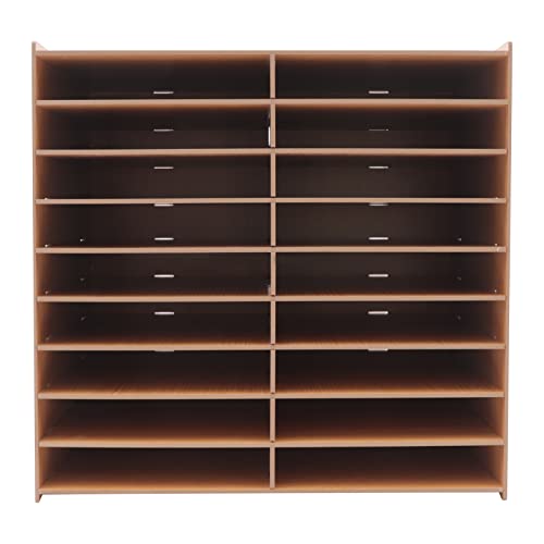 HOARLICN Holz Schreibtisch-Organizer, 18-Fächer-Holz-Papierpost-Briefablage Sorter Multifunktionales Aktenregal Ablage Ablagesystem Geeignet Für A4-Ordner, Zeitschriften HOARLICN Holz Schreibtisch-Organizer, 18-Fächer-Holz-Papierpost-Briefablage Sorter Multifunktionales Aktenregal Ablage Ablagesystem Geeignet Für A4-Ordner, Zeitschriften von HOARLICN