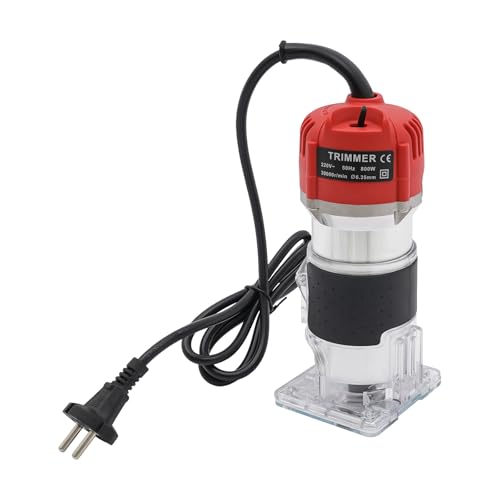 HOARLICN Kantenfräse, Einhandfräse 800w Holzschneider 12 X 11 X 23cm 30000r/Min Kupferdraht-Motor mit1.5m Langes Stromkabel Kann Zum Nuten Und Beschneiden Von Holz Verwendet Werden von HOARLICN