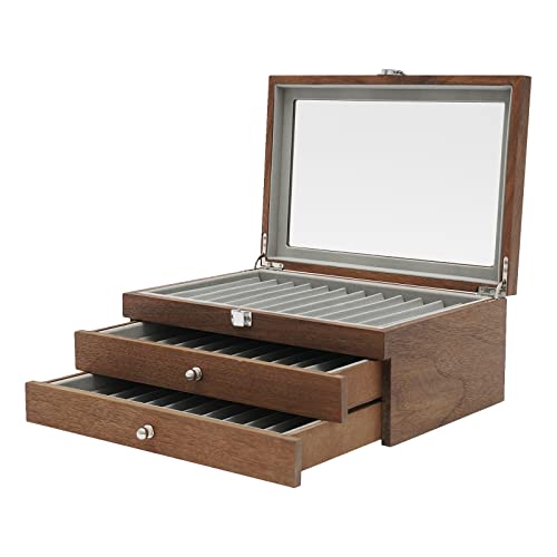 HOARLICN füllfederhalter vitrine, 3 Ebenen stiftevitrine 34 stifthalterbox holz fountain pen display box Sichtbarer Deckel mit Praktische Griffe für Füllfederhalter HOARLICN füllfederhalter vitrine, 3 Ebenen stiftevitrine 34 stifthalterbox holz fountain pen display box Sichtbarer Deckel mit Praktische Griffe für Füllfederhalter von HOARLICN