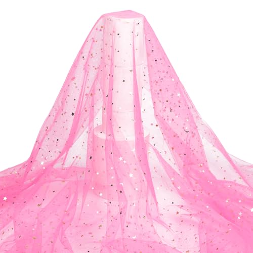 HOBBIESAY 1.69m Langer Pailletten Tüllstoff Transparenter Polyester Tüll Glitzernd Glänzender Netzstoff Rosa Für Brautkleider Heim Und Hochzeitsdekorationen Nähen Basteln HOBBIESAY 1.69m Langer Pailletten Tüllstoff Transparenter Polyester Tüll Glitzernd Glänzender Netzstoff Rosa Für Brautkleider Heim Und Hochzeitsdekorationen Nähen Basteln von HOBBIESAY