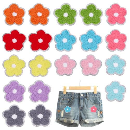 HOBBIESAY 10 Farbe 20 Stück Blumen Aufbügler Blumen Chenille Aufnäher Mit Goldenen Rändern Bunte Blumen Aufnäher Zum Aufnähen Dekorativer Reparatur Flicken Für Selbstgemachte Kleidung Jeans Hüte HOBBIESAY 10 Farbe 20 Stück Blumen Aufbügler Blumen Chenille Aufnäher Mit Goldenen Rändern Bunte Blumen Aufnäher Zum Aufnähen Dekorativer Reparatur Flicken Für Selbstgemachte Kleidung Jeans Hüte von HOBBIESAY