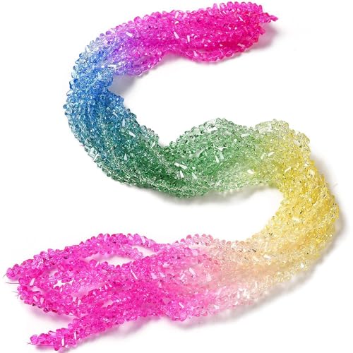 HOBBIESAY 10 Strang Ca.1300 Stück Dreieckige Kristall Glasperlen 4mm Transparente Glas Perlen Stränge Mehrfarbige Glitzernde Perlen Dreieckige Lose Perlen Zur Schmuckherstellung Loch: 1mm HOBBIESAY 10 Strang Ca.1300 Stück Dreieckige Kristall Glasperlen 4mm Transparente Glas Perlen Stränge Mehrfarbige Glitzernde Perlen Dreieckige Lose Perlen Zur Schmuckherstellung Loch: 1mm von HOBBIESAY
