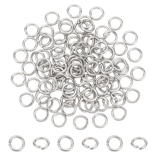 HOBBIESAY 100 Stück Biegeringe 7mm Offener Biegering Aus Edelstahl Ungelötete Ringverbinder Kleiner Spaltring Schmuckherstellung Beschläge Für Heimwerkerarbeiten HOBBIESAY 100 Stück Biegeringe 7mm Offener Biegering Aus Edelstahl Ungelötete Ringverbinder Kleiner Spaltring Schmuckherstellung Beschläge Für Heimwerkerarbeiten von HOBBIESAY