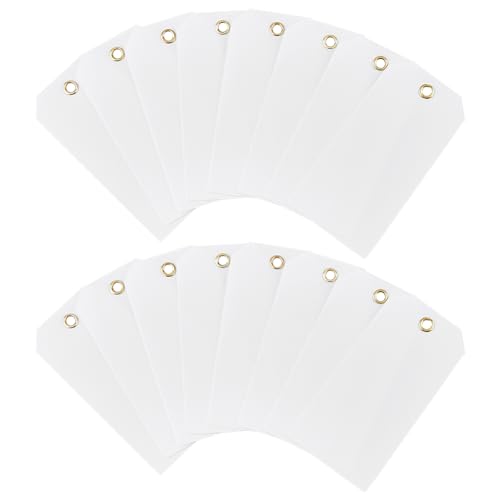 HOBBIESAY 100 Stück PVC Preisschilder Mit Metallöse Weiß Blanko Wasserdicht Gepäckanhänger Papier Geschenkmarkierung Aufgereihte Etiketten Für Schmuck Kleidung Heimwerkerarbeiten Loch: 5mm HOBBIESAY 100 Stück PVC Preisschilder Mit Metallöse Weiß Blanko Wasserdicht Gepäckanhänger Papier Geschenkmarkierung Aufgereihte Etiketten Für Schmuck Kleidung Heimwerkerarbeiten Loch: 5mm von HOBBIESAY