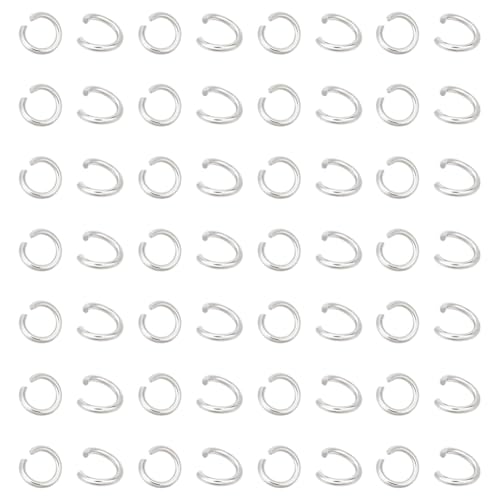 HOBBIESAY 1000 Stück Silberne Biegeringe 5mm Offener Biegering Aus Edelstahl Ungelötete Ringverbinder Kleiner Spaltring Schmuckherstellung Beschläge Für Heimwerkerarbeiten von HOBBIESAY