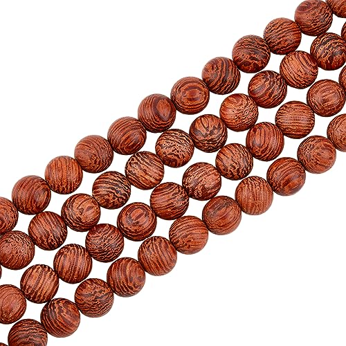 HOBBIESAY 102 Stück 2 Stränge Natürliche Dracaena Draco (Drachenbaum) Holzperlen 8 mm Großes Loch Holzperlen Handgemachte Polierte Abstandshalter Runde Bastelperlen Für Die Schmuckherstellung DIY von HOBBIESAY