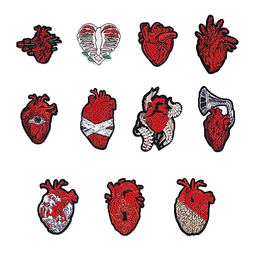 HOBBIESAY 11 Stück Rotes Herz Applikation Röntgen Anatomisches Gesticktes Herz Der Gothic Realität Aufbügeln Genähtes Liebesherz Dekorativer Stoff Stoffaufkleber Für Kleid Hut Kleidung Jeans DIY HOBBIESAY 11 Stück Rotes Herz Applikation Röntgen Anatomisches Gesticktes Herz Der Gothic Realität Aufbügeln Genähtes Liebesherz Dekorativer Stoff Stoffaufkleber Für Kleid Hut Kleidung Jeans DIY von HOBBIESAY