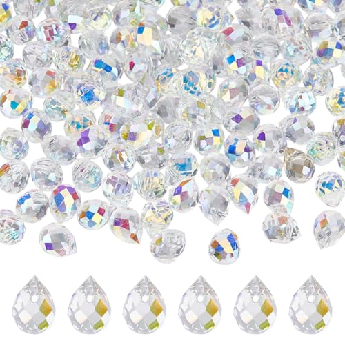 HOBBIESAY 120 Stück Klare Glasperlen In Tropfenform 8mm Oben Gebohrt Tropfen Abstandshalter Wassertropfen Facettierte Perle Glatte Rocailles Perle Für DIY Schmuckherstellung Basteln Loch: 1.2mm HOBBIESAY 120 Stück Klare Glasperlen In Tropfenform 8mm Oben Gebohrt Tropfen Abstandshalter Wassertropfen Facettierte Perle Glatte Rocailles Perle Für DIY Schmuckherstellung Basteln Loch: 1.2mm von HOBBIESAY