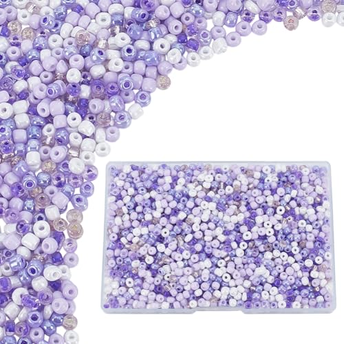 HOBBIESAY 150g Glasperlen 4mm Lila Kleine Runde Perlen Abstandshalter Lose Tschechische Bastelperlen Für DIY Halsketten Schmuckherstellung Loch:1.4-1.5mm HOBBIESAY 150g Glasperlen 4mm Lila Kleine Runde Perlen Abstandshalter Lose Tschechische Bastelperlen Für DIY Halsketten Schmuckherstellung Loch:1.4-1.5mm von HOBBIESAY